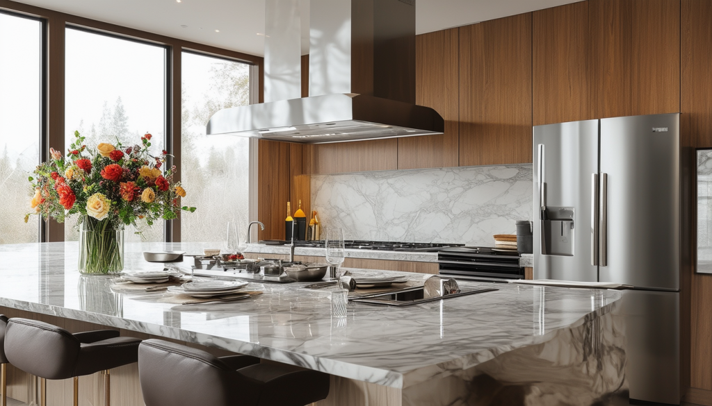 découvrez une cuisine moderne alliant élégance et praticité. ajoutez une touche de luxe à vos repas quotidiens avec des idées et des astuces inspirantes pour transformer votre espace culinaire en un véritable sanctuaire du goût.